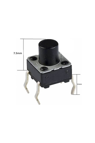 Koodmax-Push Button Buton Tach Switch 6X6 10'Lu Paket - Farklı Boyutlar 6X6 9Mm