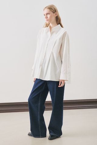 Parçalı Tasarım Gömlek Ekru Ekru