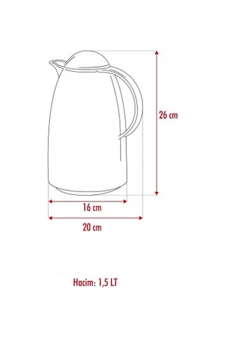 1.5 Lt Isı Yalıtımlı Çay Ve Soğuk Su Termosu Şeffaf 12 Saat Sıcak Tutar& İçi Camdır Beyaz - Şeffaf