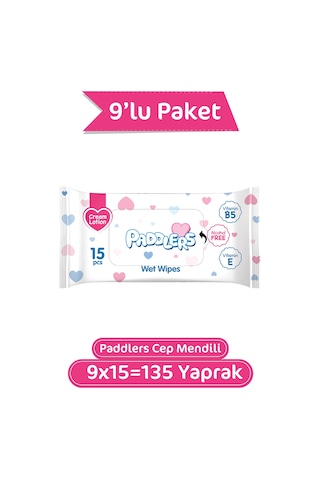 Paddlers Cep Mendili 9x15 (135 Yaprak)