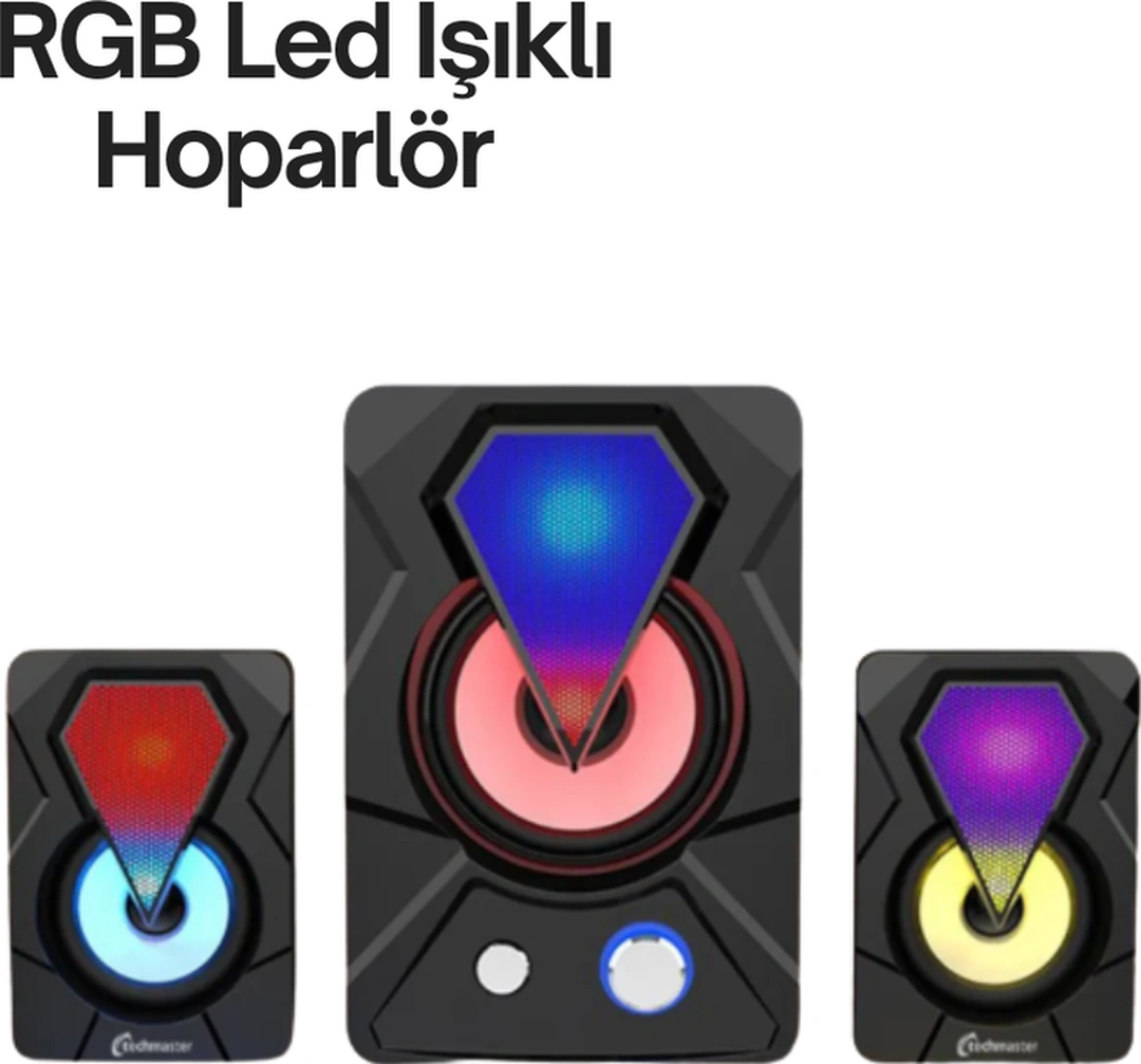 Renkli Led Işıklı Hoparlör 1