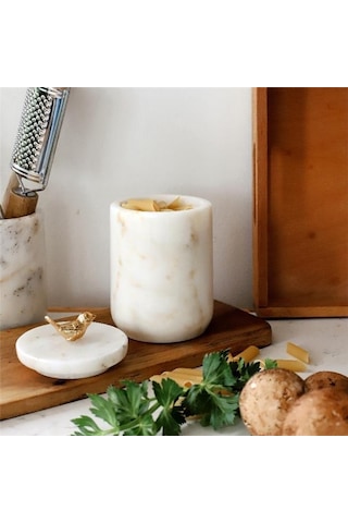 Akayev Mermer Beyaz Kuş Baharatlık