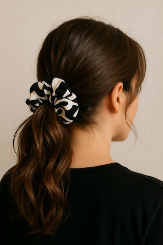 4'lü Lastikli Kumaş Simit Saç Tokası Simit Toka