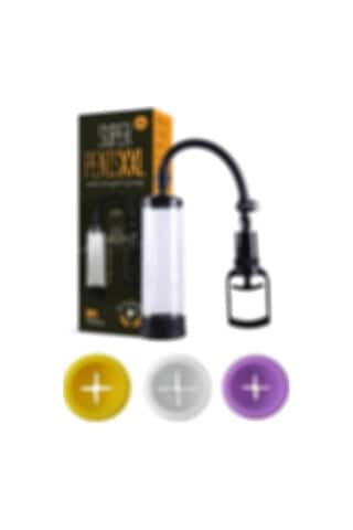 Truva Shop Penis Xxl 22 Cm Penis Vakum Pompası + 3 Renk Silikon Başlık