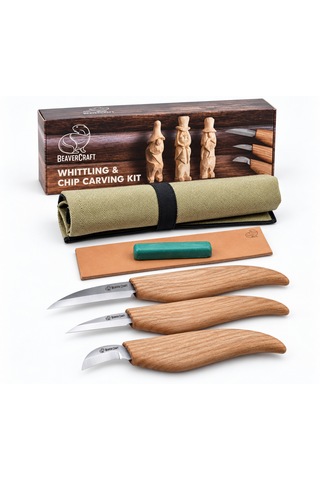 Beavercraft S15 Çip Oyma Ve Yontma Bıçağı Seti, 6 Parça