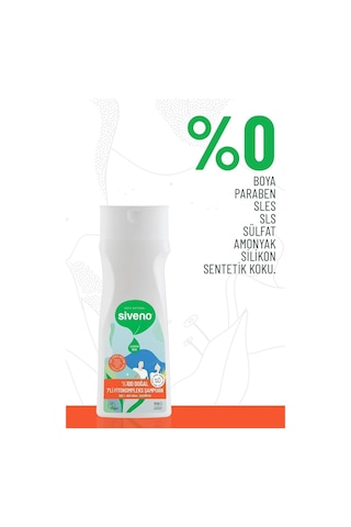 Siveno %100 Doğal Fitokompleks Şampuan 7 Değerli Bitki Yoğun Saç Dökülme Karşıtı Besleyici Dolgunlaştırıcı 300 ML