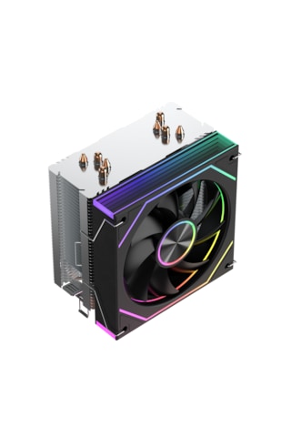 Strong M5-pro 12cm Argb Fanlı 4 Bakır 135w Kule Tipi İşlemci Fanı Siyah Argb To Sata li İşlemci Soğutucusu