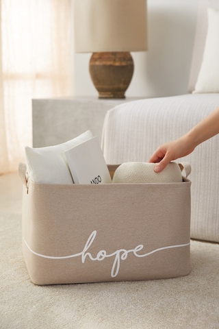 Ocean Home Textile Bej Renk Hope Sepet 42 x 31 x 25 cm