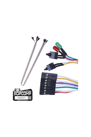 Ropcomp Power, Reset Butonu, Hdd Işlem Led Işıklı Pc Atx Kablo