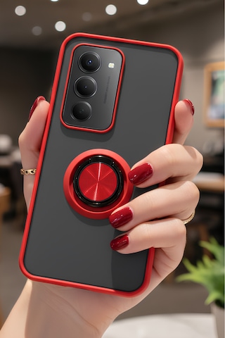 Xiaomi Redmi 15 4g İçin Kamera Korumalı Yüzüklü Kılıf - Leke Tutmaz Mat Ve Dayanıklı Yapı