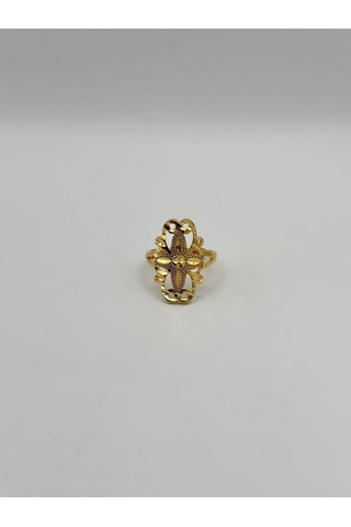 Arnes Jewelry Çelik 22 Ayar Altın Kaplama Ayarlanabilir Yüzük Ar494nes Gold