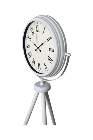 Platin Classic White Roma Tripod Ayaklı Saat Beyaz