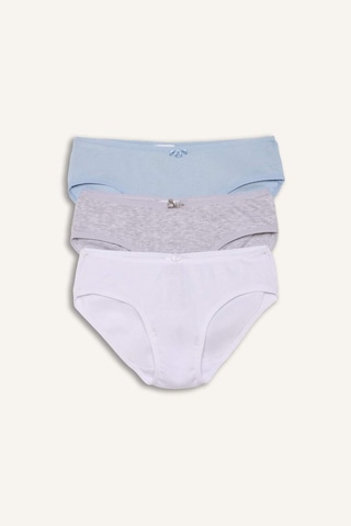 Defacto Ribana 3lü Slip Külot Kız Çocuk H0164a826spwt34 Beyaz-wt34