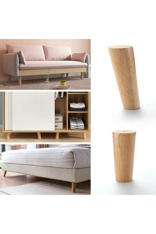 Adet Masif Ahşap Kanepe Ayağı, Koltuk Ve Komodin İçin Mobilya Ayağı Seti Diğer