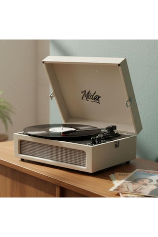 Midex Mtx-420wh Nostaljik Bluetooth Pro Pikap Plakçalar Şarjlı 3 Devirli