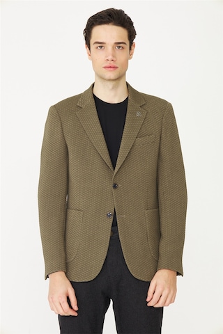 Yeşil Hafif Dokulu Blazer Ceket Yeşil