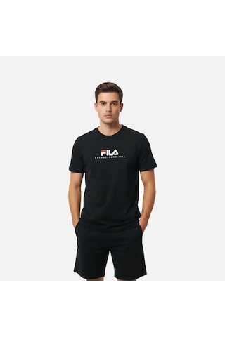 Siyah Fila Unısex Günlük T-shirt Valsera Logo T-shirt Fau0225.80010 siyah