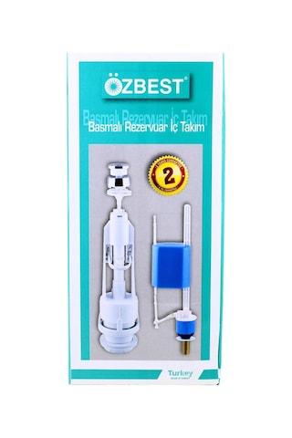 Özbest Su Tasarruflu Basmalı Klozet Rezervuar İç Takımı - Uyumlu Ve Dayanıklı Açık Gri