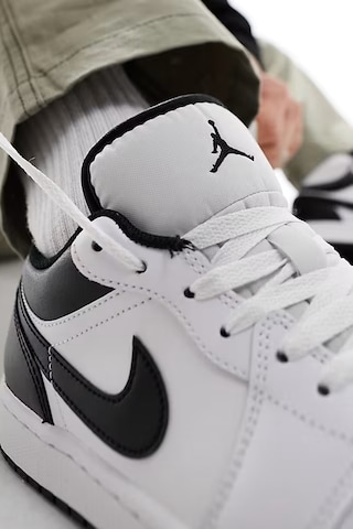 Nike Air Jordan 1 Low Leather Sneaker Hakiki Deri Beyaz Erkek Spor Ayakkabı Beyaz