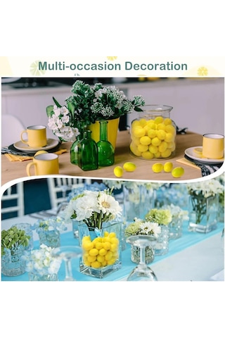 Yapay Limon 20li Paket Yapay Meyve Küçük Boy Sarı