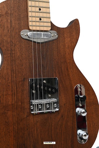 Elektro Gitar Telecaster Ceviz Custom Yıllanmış Ağaç Kişiye Özel Siyah
