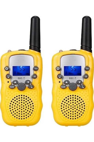 Fortunelane Erkek-çocuk Uyumlu Kablosuz Konuşur 8 Kanal 3 Km Menzil Vox Otomatik Gürültü Engelleme Outdoor Kamp Turizm Sarı