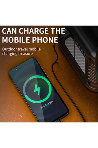 Wıson Ws-4343 Çok Fonksiyonlu Solar Şarjlı Powerbanklı Kamp Lamba