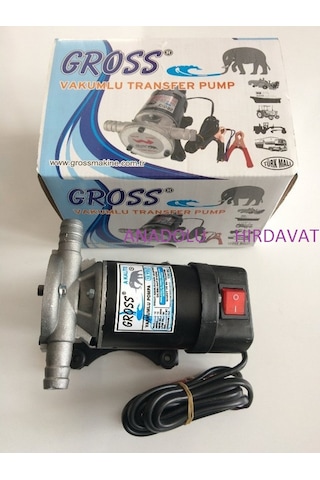 Gross 12Volt Yağ Sivi Mazot Aktarma Pompasi 3-4 Mazot Pompasi