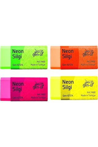 Gen-of No:24 Pvc Free Orta Boy Neon Silgi Gen-6724 1 Adet