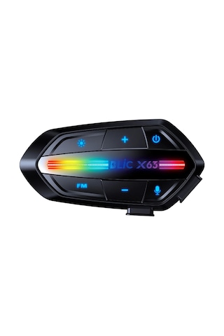 X63 Motosiklet Kask Kulaklık Intercom Işıklı Motorsiklet Interkom 5.3