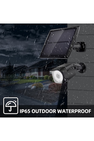 Wezone 2 Adet Güneş Enerjili Hareket Sensörlü Led Aydınlatma - Su Geçirmez Bahçe Ve Garaj Aydınlatması