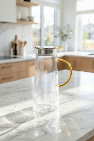 Pureglass Metal Kapaklı Cam Sürahi - 1650 Ml