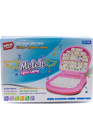 Oyuncak Mini Laptop Melek Mavi Türkçe İngilizce Eğitici Laptop