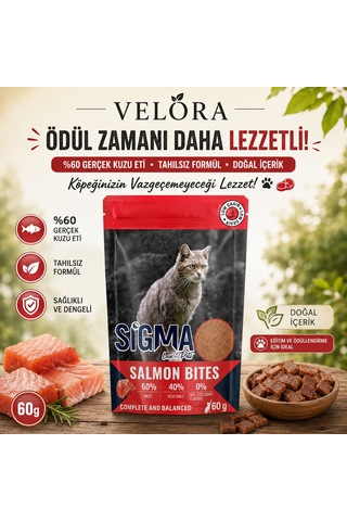 Kuzu Etli Kedi Ödülü 80 Gr - Sigma Lamb Bites Tahılsız Ödül Maması