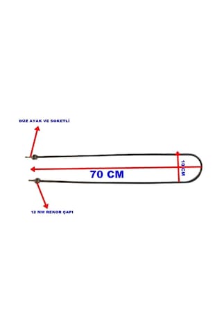 Ender Benmari 70cm Rekorlu Düz Rezistans 2500w 220v 8,5 Cr-ni