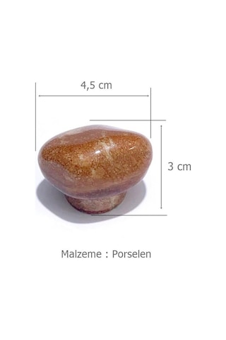 Eymenyapimarket Porselen Taş Düğme Tek Vidalı Mobilya Dolap Kulp