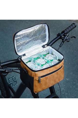 West Bıkıng-çok Fonksiyonlu Bisiklet Gidon Çantası Su Geçirmez,kahverengi Kahverengi