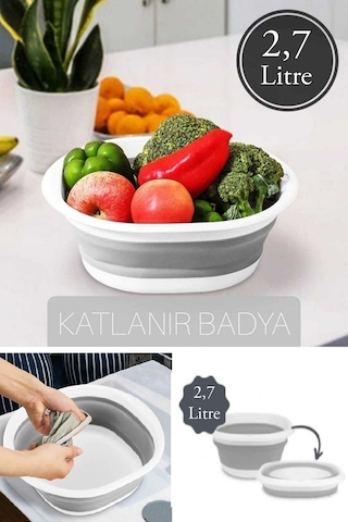 Katlanır Badya Akordiyon Leğen 2.7 Litre