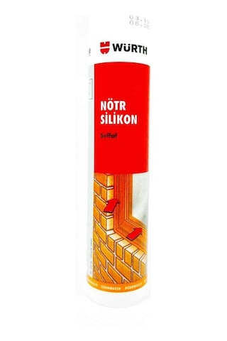 Würth Nötr Şeffaf Silikon 310 Ml Şeffaf