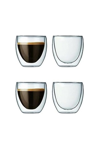 Netavantaj Çift Camlı Espresso Shot Bardak Seti 4 Adet 80ml