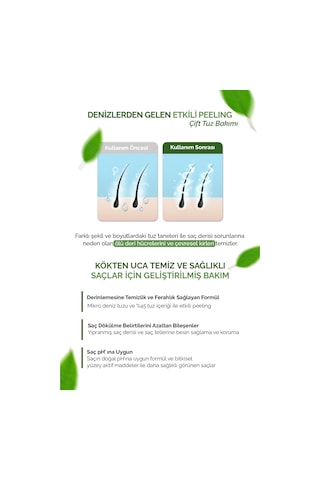 Kundal Arındırıcı Ferahlatıcı Saç Derisi Peelingi Sea Salt & Green Tea Scalp Scaler 200 G