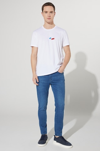 AC&Co / Altınyıldız Classics Erkek Mavi Trend Slim Fit Dar Kesim 5 Cep Denim Jean Kot Pantolon 4A0123100103MAV34
