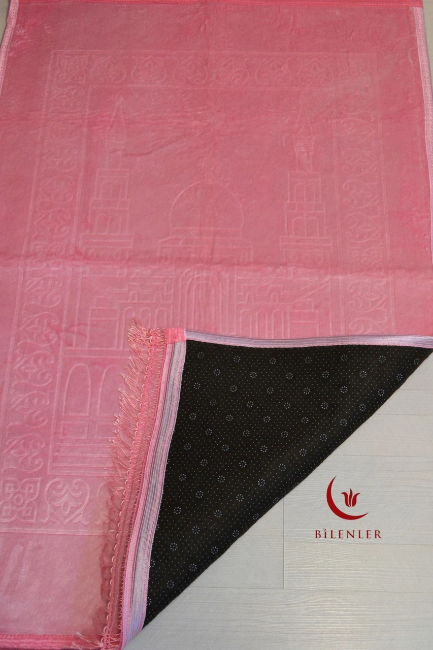 Peluş Seccade - 80x120 Cm - Ekstra Konforlu - Yumuşak Ve Geniş Ölçülü Pembe