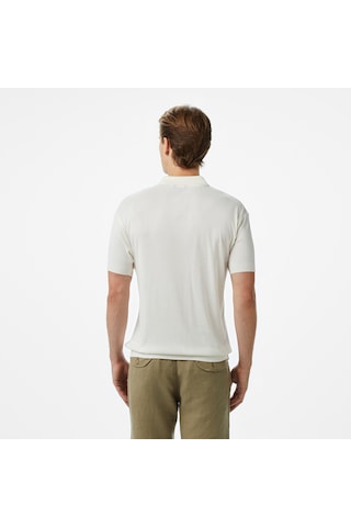 Nautica Erkek Ekru Classic Fit Polo Düz K55329t Krem
