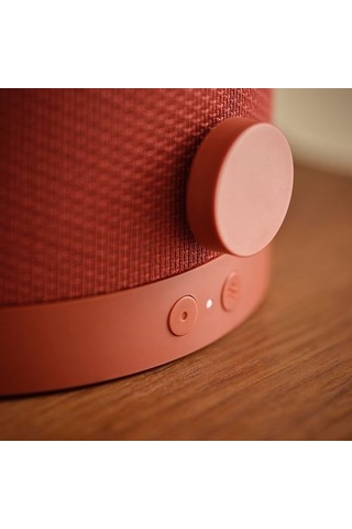 Ikea Kulglass Bluetooth Hoparlörlü Lamba, Kırmızı-kahverengi-pembe, 38 Cm