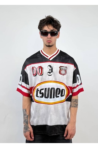 Zaee Tsuneo 00 Oversize Football Jearsy Forma Siyah / Beyaz