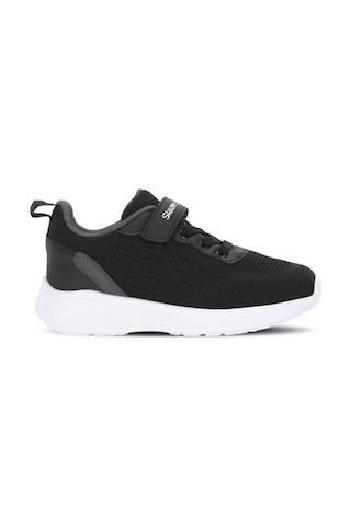 Slazenger Funkytown I Unisex Çocuk Cırt Cırtlı Siyah / Koyu Gri Günlük Spor Ayakkabısı