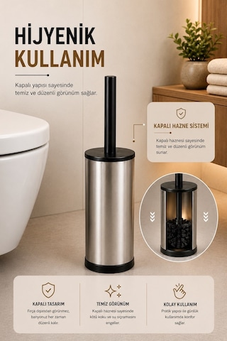 Tuvalet Fırçası Wc Klozet Fırçası Krom