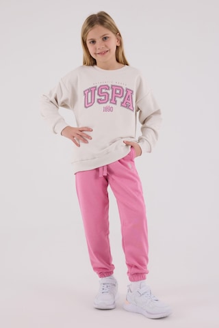 U.S. Polo Assn. Kız Çocuk Beyaz Eşofman Takımı Us2312-c-v1 KREM