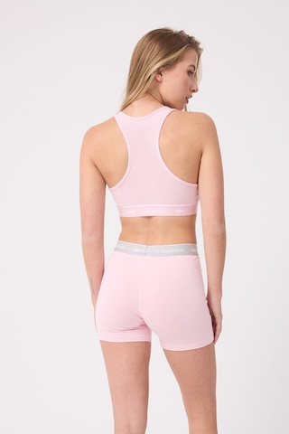 Athleshorts Yüksek Bel Kadın Uzun Boxer Şort-3274 Pembe